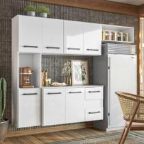 Armário de Parede Cozinha Compacta Juliete 7 Portas 2 Gavetas branco - NICIOLI