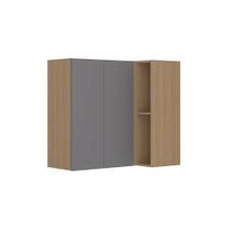 Armário de Parede Modulado Canto Reto 95cm 2 Portas Slim Luciane