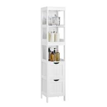 Armário de piso de banheiro VASAGLE Bathroom Storage branco