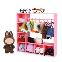 Armário de roupas para bonecas e guarda-roupa com 10 cabides para bonecas modernas Armário de roupas para bonecas e guarda-roupa com 10 cabides para bonecas modernas