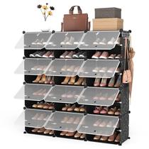 Armário de sapatos ROJASOP Organizador de sapatos portátil de 8 camadas e 48 pares Armário de sapatos ROJASOP Organizador de sapatos portátil de 8 camadas e 48 pares