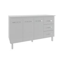 Armário Deise Cozinha Gabinete De Pia 150 Cm Branco E Tampo Tampão 150 Cm Mobília Decor Branco Armário Deise Cozinha Gabinete De Pia 150 Cm Branco E Tampo Tampão 150 Cm Mobília Decor Branco