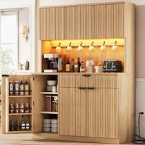 Armário Despensa de Cozinha Jocoevol 104x40x180 cm com LED e Carregamento