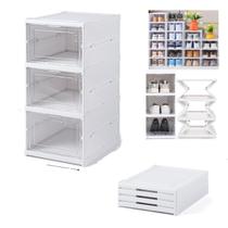 Armário Dobrável 3 Andares Multiuso Sapateira, Organizador Automático de Brinquedos e Caixa Empilhável Armário Dobrável 3 Andares Multiuso Sapateira, Organizador Automático de Brinquedos e Caixa Empilhável