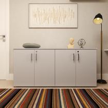 Armário Duplo Baixo Para Escritório 4 Portas Corp 25 Armário Duplo Baixo Para Escritório 4 Portas Corp 25