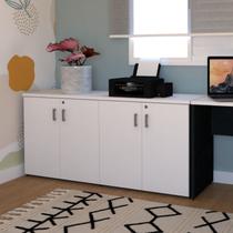 Armário Duplo Baixo para Escritório 4 Portas Corp 25