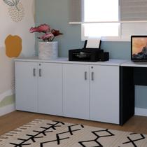 Armário Duplo Baixo para Escritório 4 Portas Corp 25