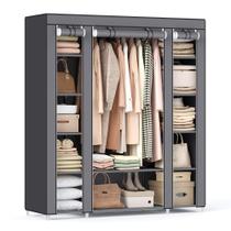 Armário e guarda-roupa SONGMICS Portable 12 compartimentos cinza ULSF03G Armário e guarda-roupa SONGMICS Portable 12 compartimentos cinza ULSF03G