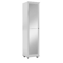 Armário E Sapateira Multiuso Marrie Com Espelho Branco - J&A MÓVEIS Armário E Sapateira Multiuso Marrie Com Espelho Branco - J&A MÓVEIS