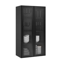 Armario em Aço Cozinha Exclusive Cristaleira 2 Portas Vidro