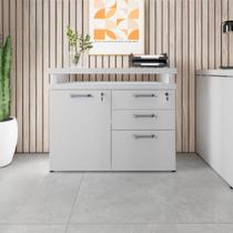 Armário Escritório 90cm x 45cm 1 Porta 3 Gavetas F5 Office