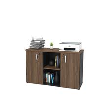 Armário Escritório Baixo Semiaberto Portas C/ Chave Netmobil