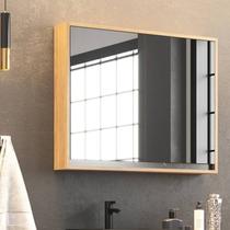 Armário Espelheira de Banheiro 80cm 02 Portas Ref 821 Branco/Itapuã/Portoro Armário Espelheira de Banheiro 80cm 02 Portas Ref 821 Branco/Itapuã/Portoro