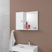 Armario Espelheira Genova Com Porta Cor Branco Armario Espelheira Genova Com Porta Cor Branco