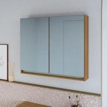 Armário Espelheira para Banheiro 100% MDF com 2 Portas Lívia Yescasa Marrom/Freijo/Moscatel/Urbi Armário Espelheira para Banheiro 100% MDF com 2 Portas Lívia Yescasa Marrom/Freijo/Moscatel/Urbi