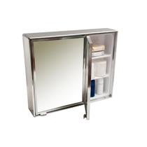 Armário Espelho Para Banheiro Alumínio 2 Portas 55X49Cm Sobr