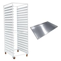 Armário Esqueleto Com 20 Assadeiras Pão Doce 40x60 Ch Ff Pintura Epóxi Innal