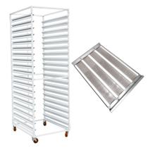 Armário Esqueleto Com 20 Assadeiras Pão Francês 40x60 Ch Ff Pintura Epóxi Innal