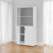 Armário Estante Com Prateleiras Light Branco