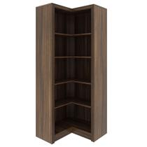 Armário Estante de Canto Alto para Escritório Home Office ME4132 MDP Nogal G69 - Gran Belo