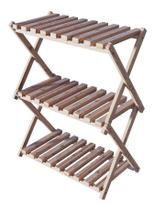 Armário Expositor Para Toalhas Piramide Escada Madeira Pinus - Technox