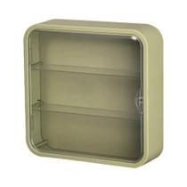 Armário Expositor Transparente De 3 Camadas Montado Na Parede, À Prova De Poeira, Para Colecionáveis