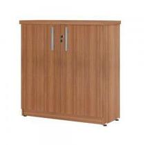 Armário fechado baixo com 01 prateleira nogal servilha