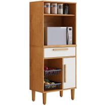 Armário Fruteira Lorena 1 Gaveta Nature Off Kaiki Móveis