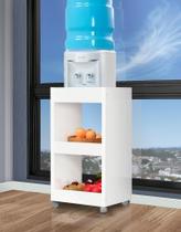 Armário fruteira suporte bebedouro Multiuso com Rodinhas Branco