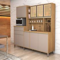 Armário Gabi Cozinha Completa Compacta MDF Vidro Reflecta Armário Gabi Cozinha Completa Compacta MDF Vidro Reflecta