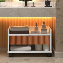 Armário Gabinete Para Banheiro Com Rodízios Prisma - JM3