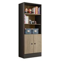 Armário Gamer 2 Portas Preto/Carvalho - Qmovi