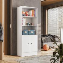 Armário Gamer Branco Com 2 Portas e 5 Prateleiras 4095 - Belliv Decor