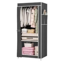 Armario guarda roupa portatil sapateira prateleiras organizador brinquedos quarto toalha roupa de cama cinza