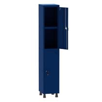 Armário Guarda Volume Locker Roupeiro 1 Vão 02 Portas Com Prateleira GRF501PRI/2 Azul Del Rey - Pandin