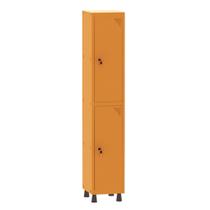 Armário Guarda Volume Locker Roupeiro 1 Vão 2 Portas Aço GRF501/2 Laranja Picasso - Pandin