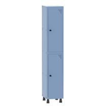 Armário Guarda Volume Locker Roupeiro 1 Vão 2 Portas Aço GRP501/2 Azul Dali - Pandin