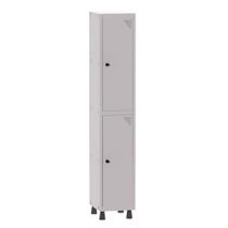 Armário Guarda Volume Locker Roupeiro 1 Vão 2 Portas Aço GRP501/2 Cinza - Pandin Armário Guarda Volume Locker Roupeiro 1 Vão 2 Portas Aço GRP501/2 Cinza - Pandin