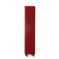 Armário Guarda Volume Locker Roupeiro 1 Vão 3 Portas Aço GRF501/3 Vermelho - Pandin