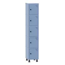 Armário Guarda Volume Locker Roupeiro 1 Vão 5 Portas Aço GRP501/5 Azul Dali - Pandin