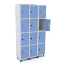 Armário Guarda Volume Locker Roupeiro 12 Portas Aço GRP 503/12