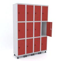 Armário Guarda Volume Locker Roupeiro 12 Portas Aço GRP 504/12 Pandin Móveis