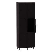 Armário Guarda Volume Locker Roupeiro 2 Vãos 6 Portas Aço GRP502/6 Preto - Pandin Armário Guarda Volume Locker Roupeiro 2 Vãos 6 Portas Aço GRP502/6 Preto - Pandin