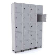 Armário Guarda Volume Locker Roupeiro 20 Portas Aço Grp 504/20 Cinza Armário Guarda Volume Locker Roupeiro 20 Portas Aço Grp 504/20 Cinza