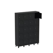 Armário Guarda Volume Locker Roupeiro 20 Portas Aço Grp 504/20 Preto Armário Guarda Volume Locker Roupeiro 20 Portas Aço Grp 504/20 Preto