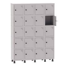 Armário Guarda Volume Locker Roupeiro 4 Vãos 20 Portas Aço GRP504/20 Cinza - Pandin Armário Guarda Volume Locker Roupeiro 4 Vãos 20 Portas Aço GRP504/20 Cinza - Pandin
