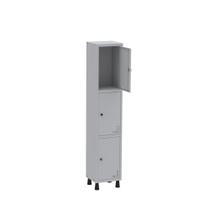 Armário Guarda Volume Locker Roupeiro de Aço 1 Vão 3 Portas GR301/3 Light Cinza
