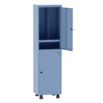 Armário Guarda Volume Locker Roupeiro Insalubre 1 Vão 02 Portas Com Prateleira GRP501/2INSPV Azul Dali - Pandin Armário Guarda Volume Locker Roupeiro Insalubre 1 Vão 02 Portas Com Prateleira GRP501/2INSPV Azul Dali - Pandin