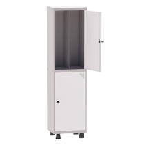 Armário Guarda Volume Locker Roupeiro Insalubre 1 Vãos 02 Portas GRP501/2INS Cinza e Branco - Pandin