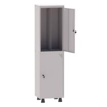 Armário Guarda Volume Locker Roupeiro Insalubre 1 Vãos 02 Portas GRP501/2INS Cinza - Pandin